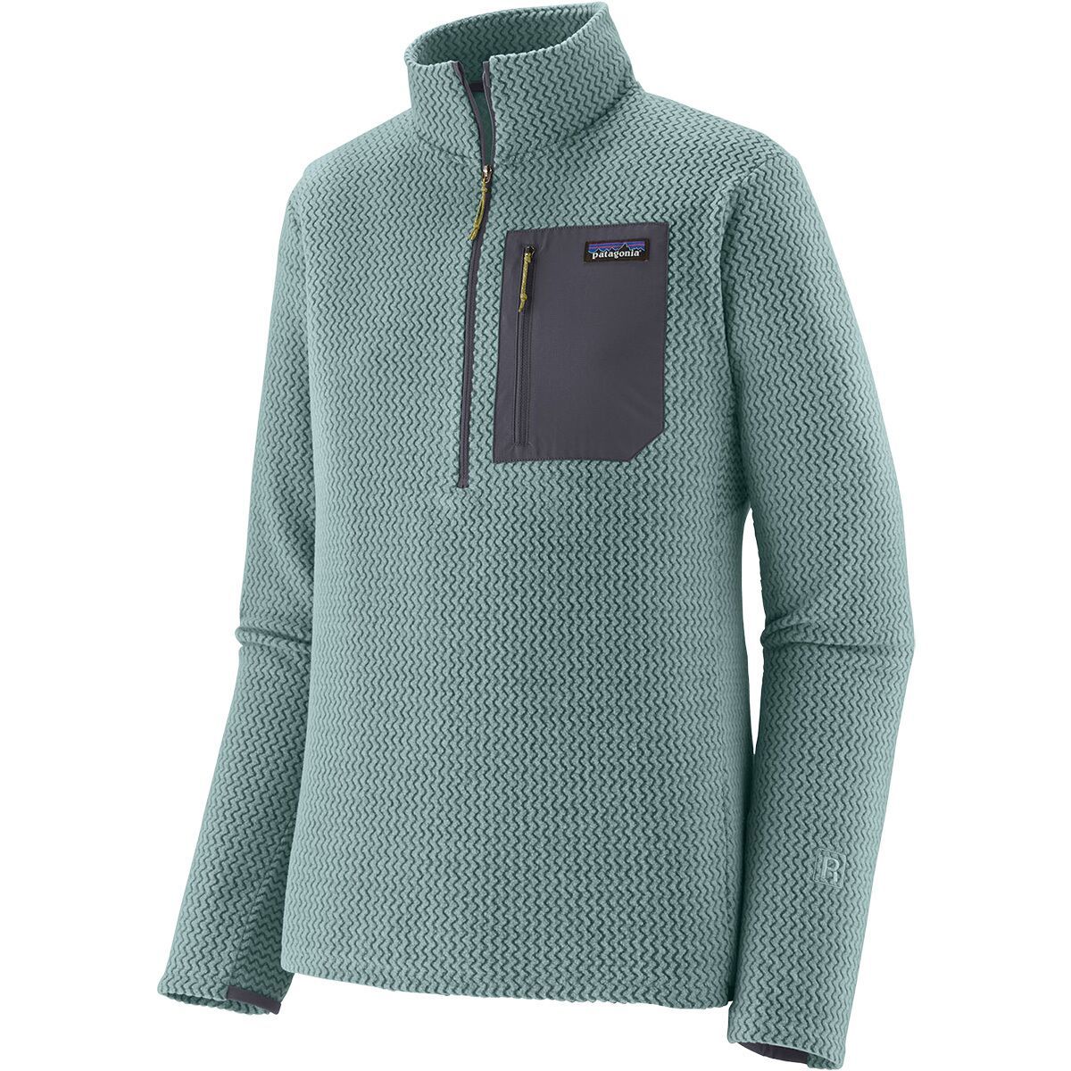 Image of Patagonia R1 Air Zip-Neck Top - Men's Blue Sage, L