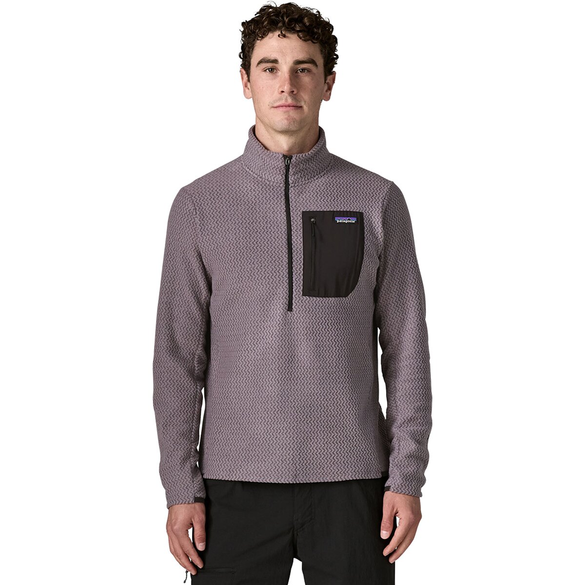 Image of Patagonia R1 Air Zip-Neck Fleece Pullover - Men's May Grey, S