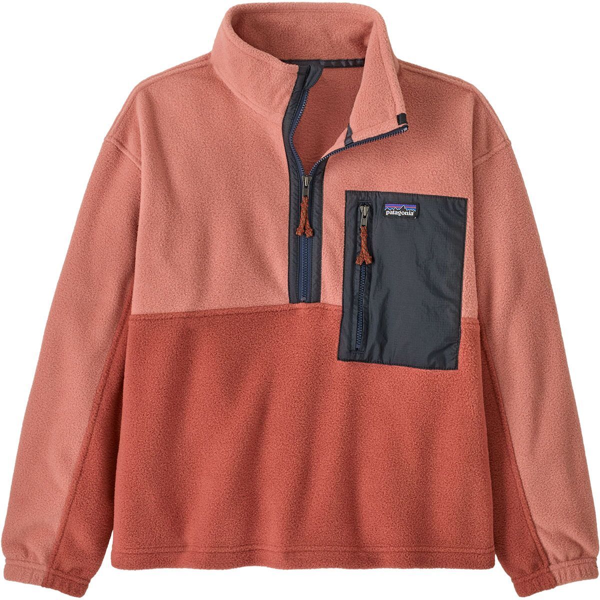 Image of Patagonia Microdini 1/2-Zip Pullover - Kids' Potters Red, S