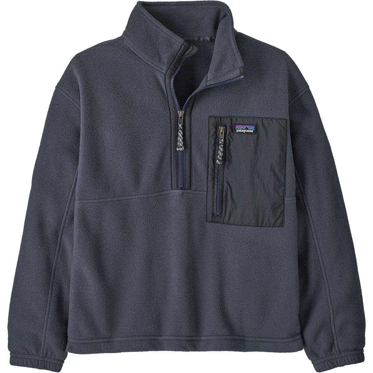 Image of Patagonia Microdini 1/2-Zip Pullover - Kids' Smolder Blue, M