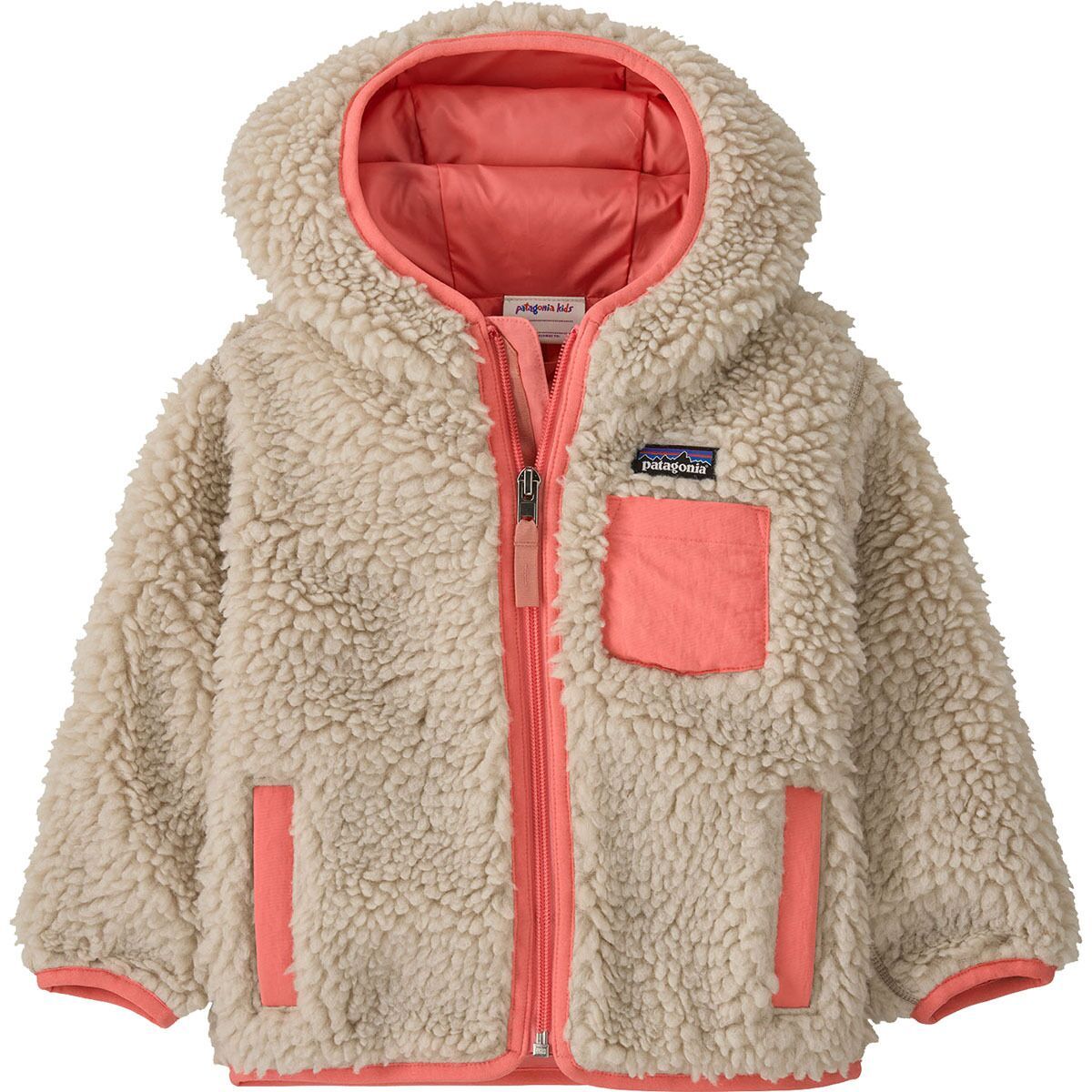 Image of Patagonia Retro-X Hooded Jacket - Toddlers' Natural/Sparkle Pink, 4T