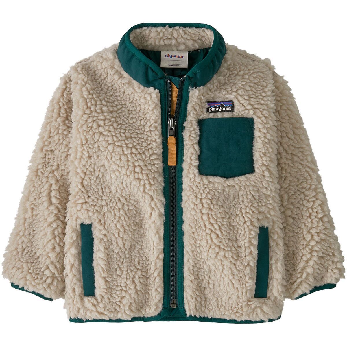 Image of Patagonia Retro-X Jacket - Toddlers' Natural/Cascade Green, 3T