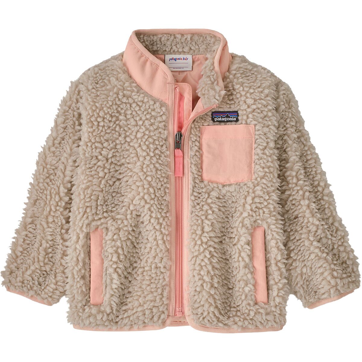 Image of Patagonia Retro-X Jacket - Toddlers' Natural w/Sunlit Pink, 5T