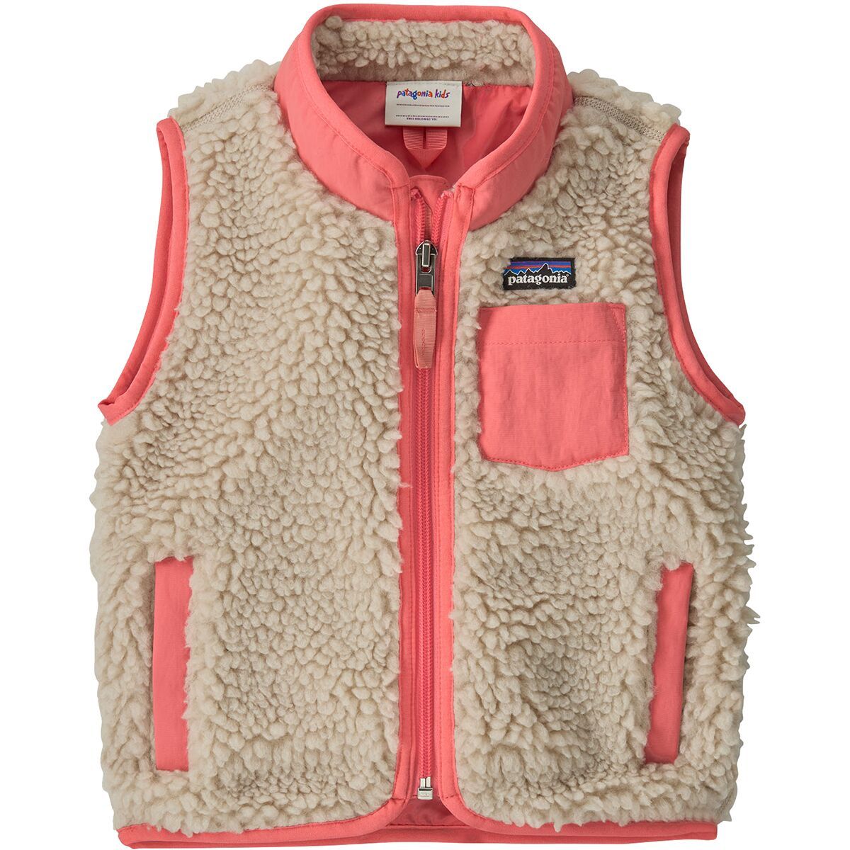 Image of Patagonia Retro-X Vest - Infants' Natural/Sparkle Pink, 12M