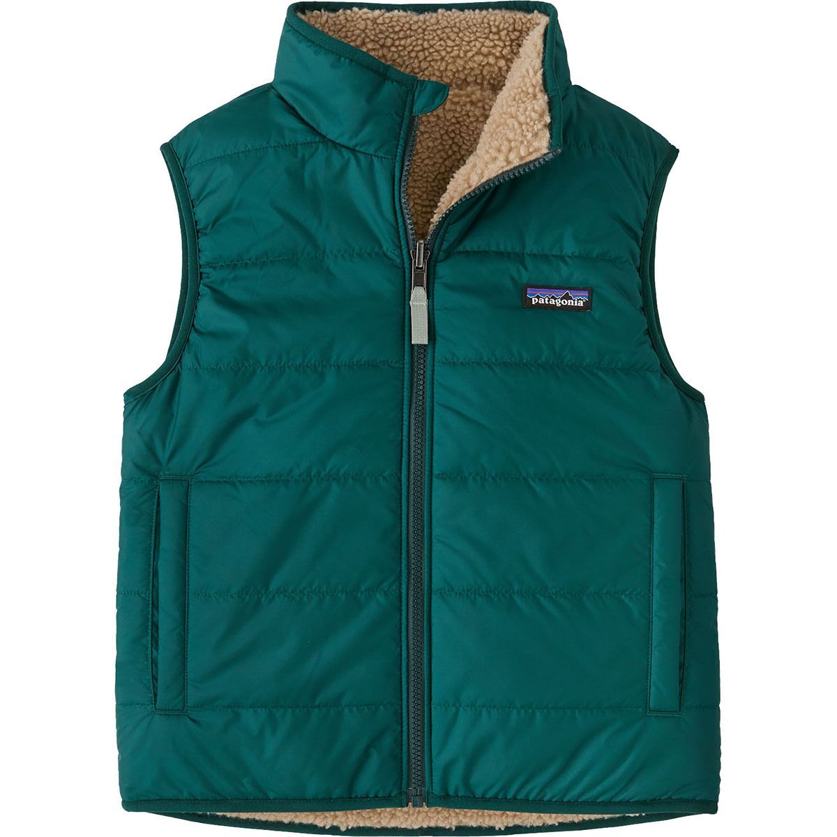 Patagonia Reversible Ready Freddy Vest - Kids' Cascade Green, M