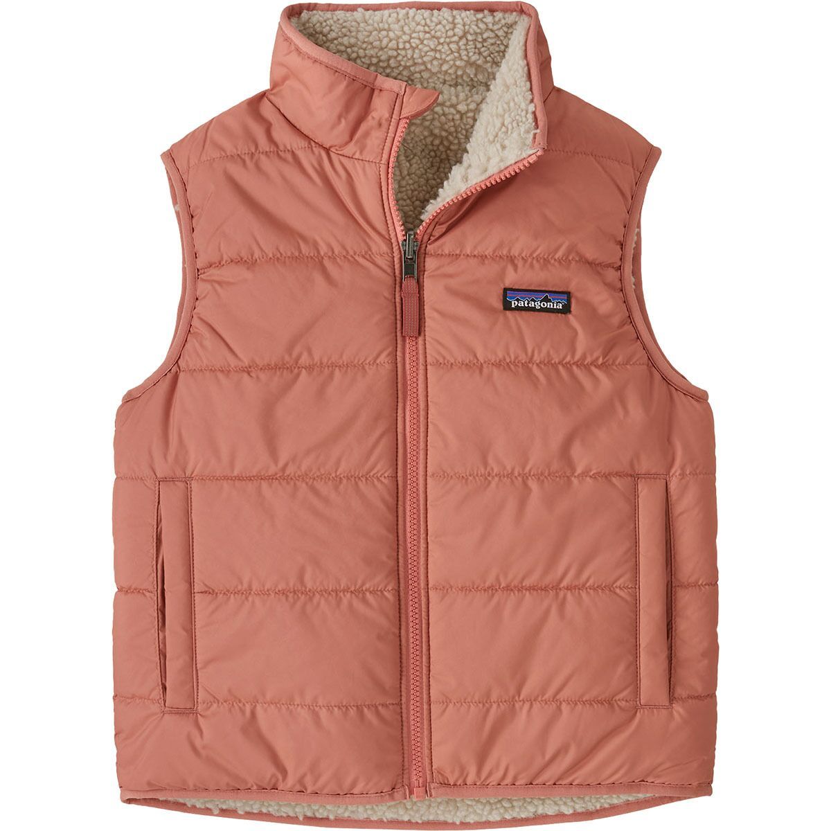 Image of Patagonia Reversible Ready Freddy Vest - Kids' Moment Pink, XL