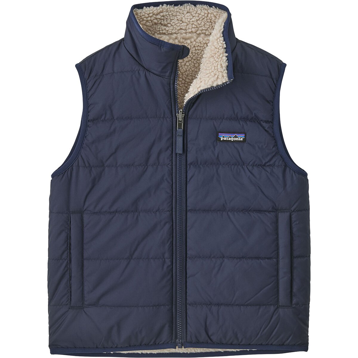 Image of Patagonia Reversible Ready Freddy Vest - Kids' New Navy, XL