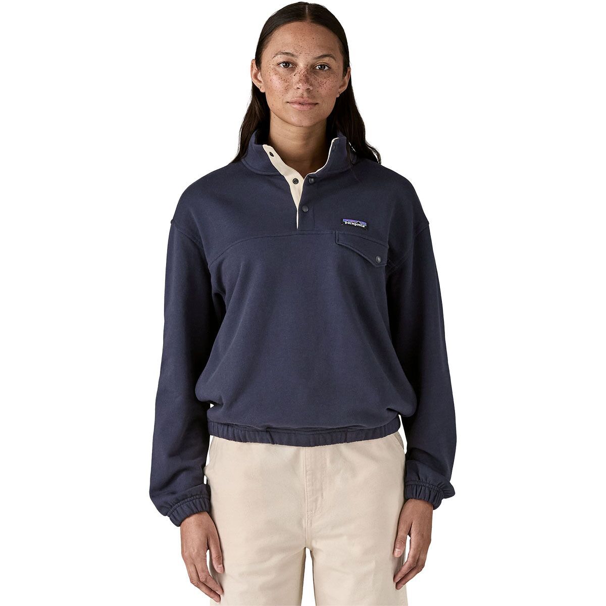 Image of Patagonia Daily Snap-T Pullover - Women's Sunken Blue, L