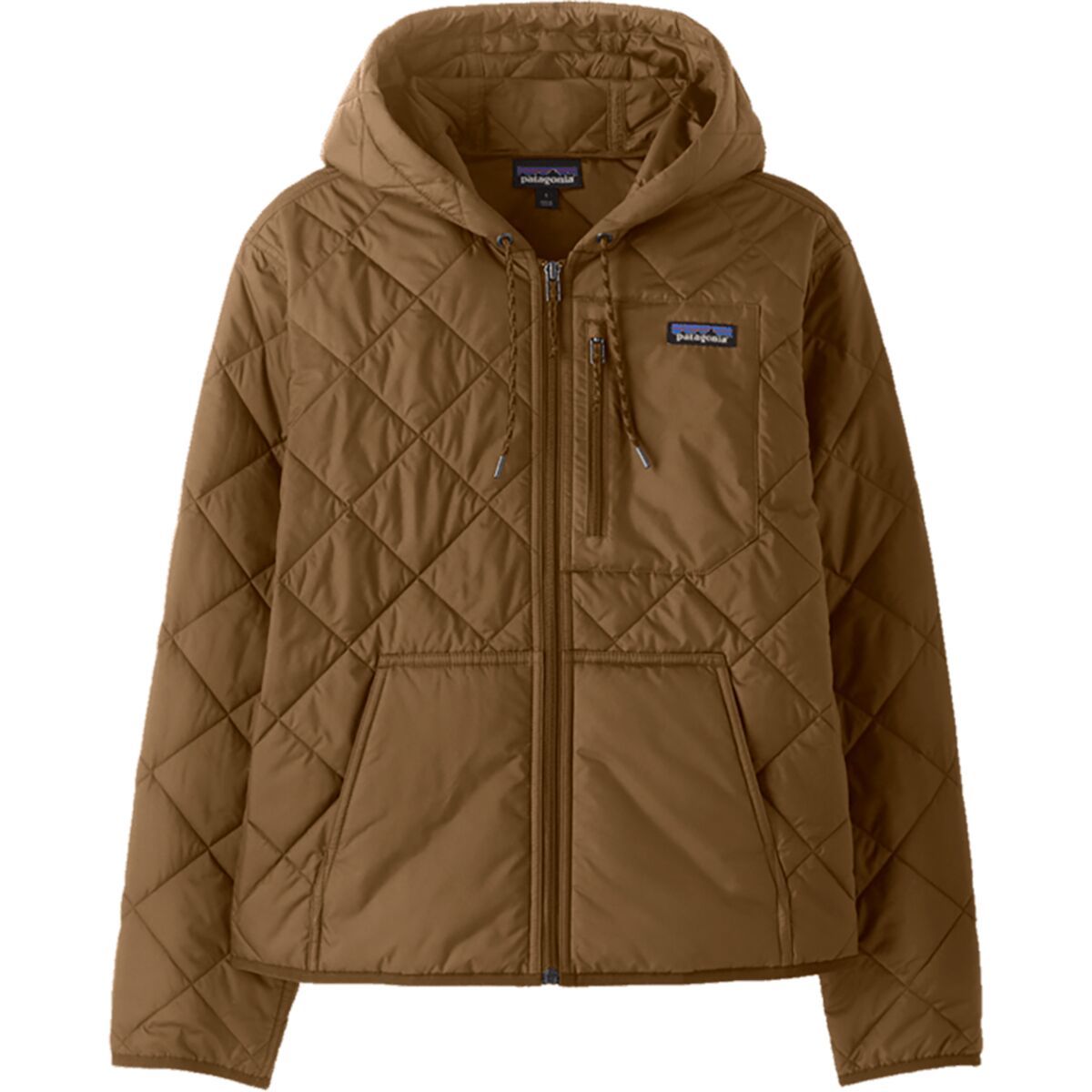 Image of Patagonia Diamond Quilted Bomber Hooded Jacket - Women's Deer Brown, XL