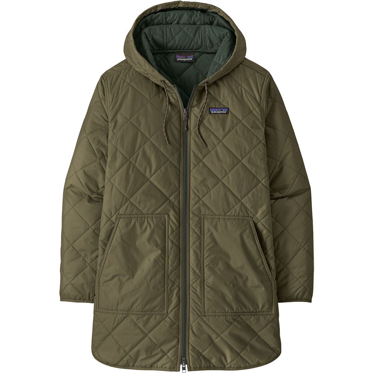 Image of Patagonia Diamond Quilted Parka - Women's Basin Green, XL