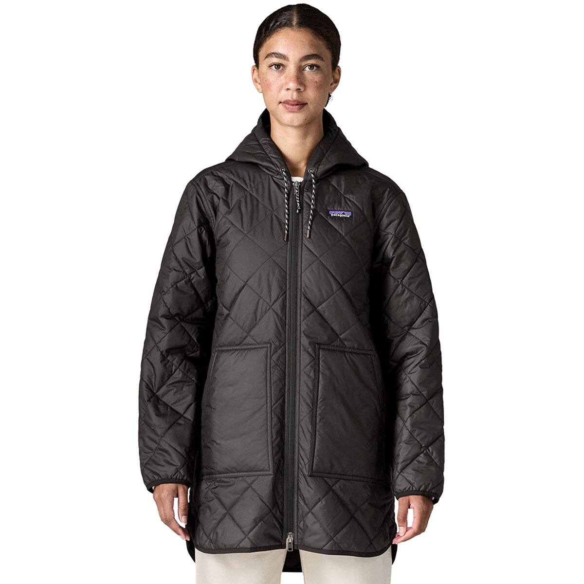 Image of Patagonia Diamond Quilted Parka - Women's Black w/Black, S