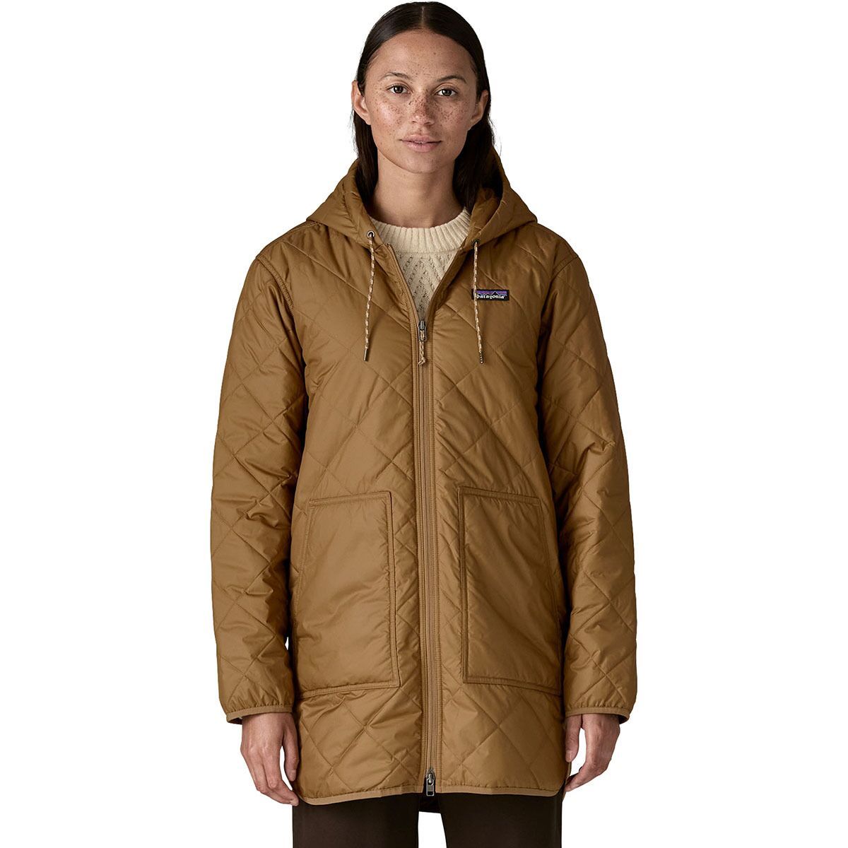 Image of Patagonia Diamond Quilted Parka - Women's Deer Brown, M