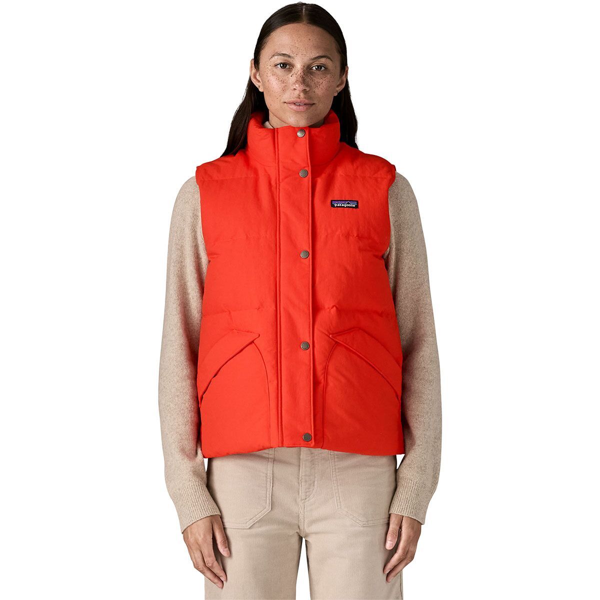Image of Patagonia Downdrift Vest - Women's Sizzle Red, L