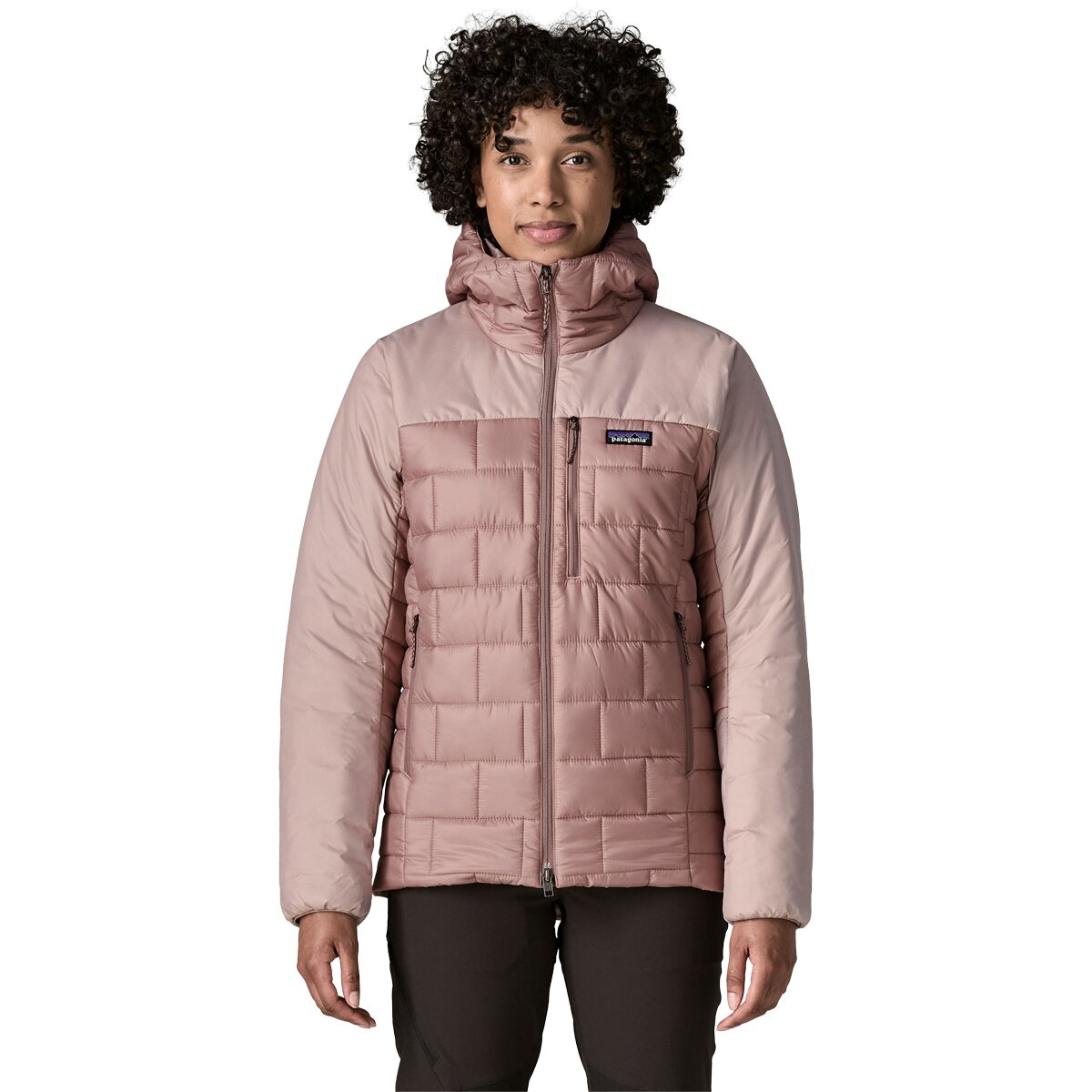 Image of Patagonia Hi-Loft Nano Puff Hoodie - Women's Stingray Mauve, M