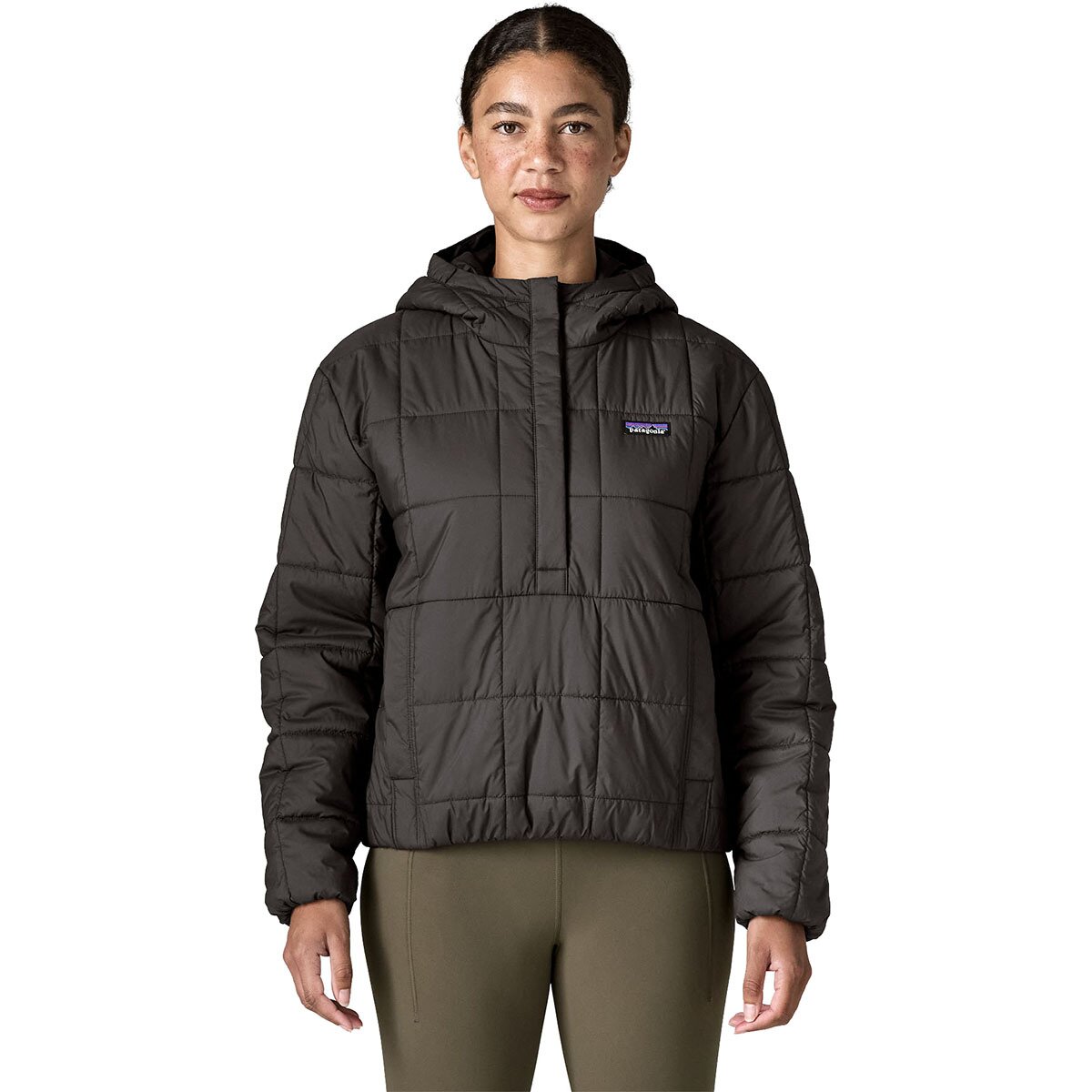 Image of Patagonia Light Gust Hooded Pullover - Women's Black, M