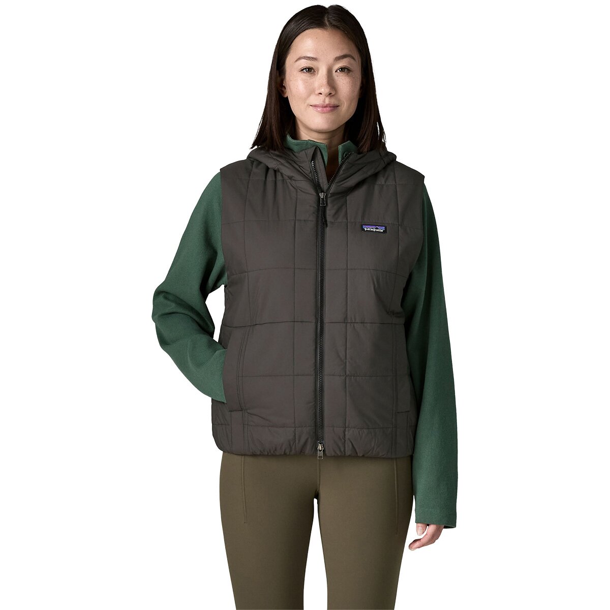 Image of Patagonia Light Gust Hooded Vest - Women's Black, L