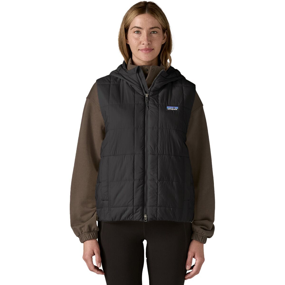 Image of Patagonia Light Gust Hooded Vest - Women's Black, XL