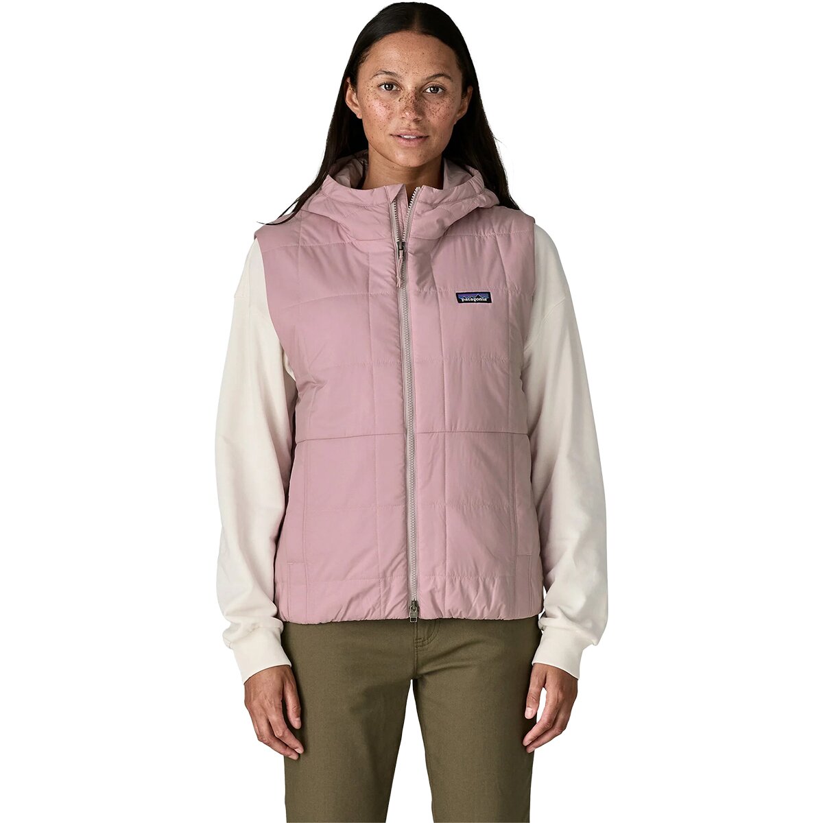 Image of Patagonia Light Gust Hooded Vest - Women's Quiet Violet, M