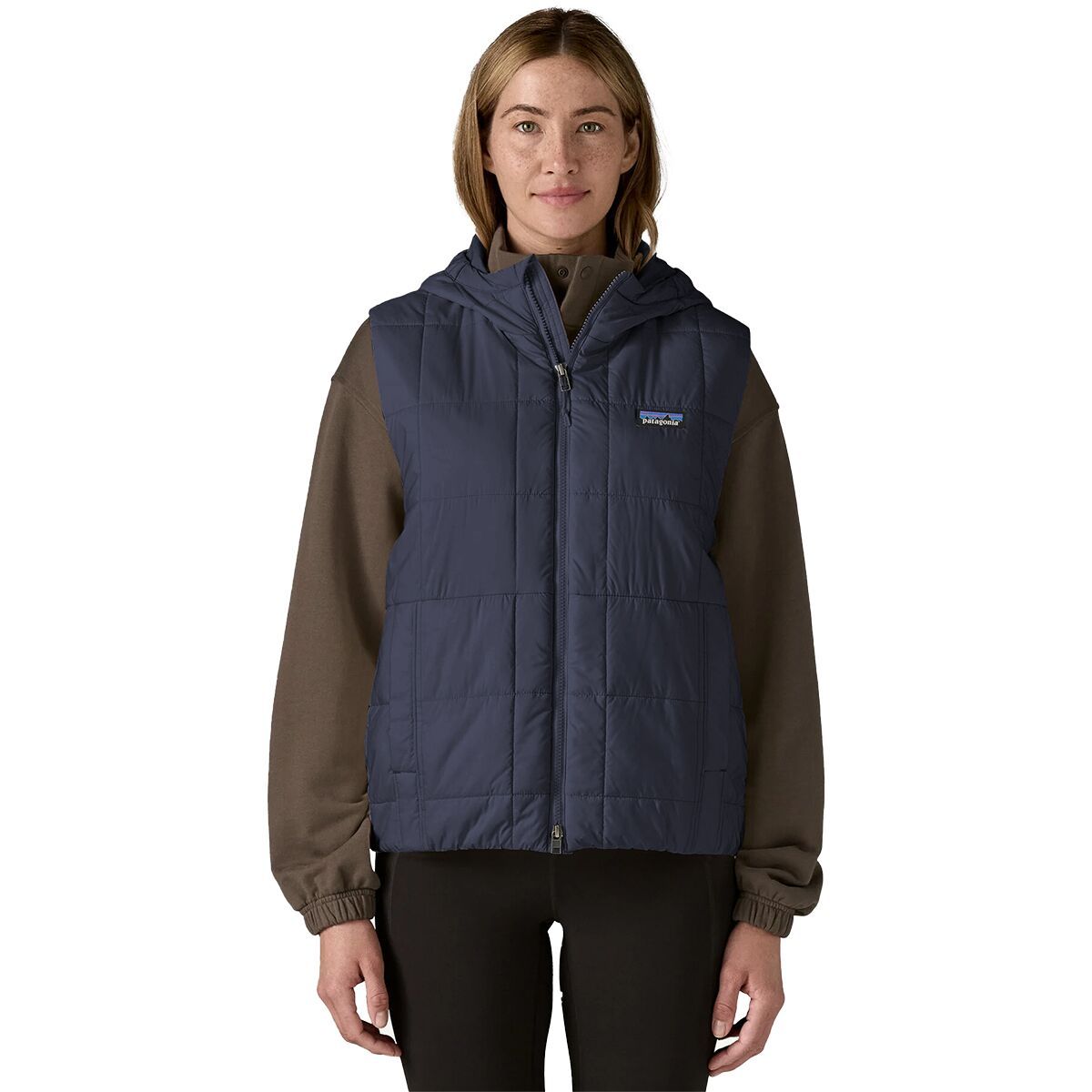Image of Patagonia Light Gust Hooded Vest - Women's Sunken Blue, XS