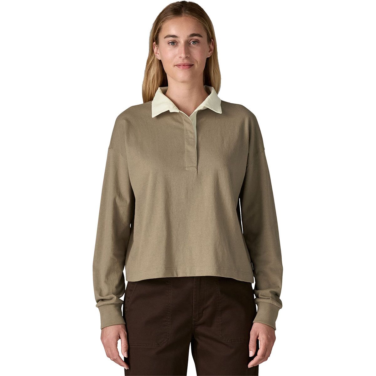 Image of Patagonia Long-Sleeve Rugby Shirt - Women's Seabird Grey, M