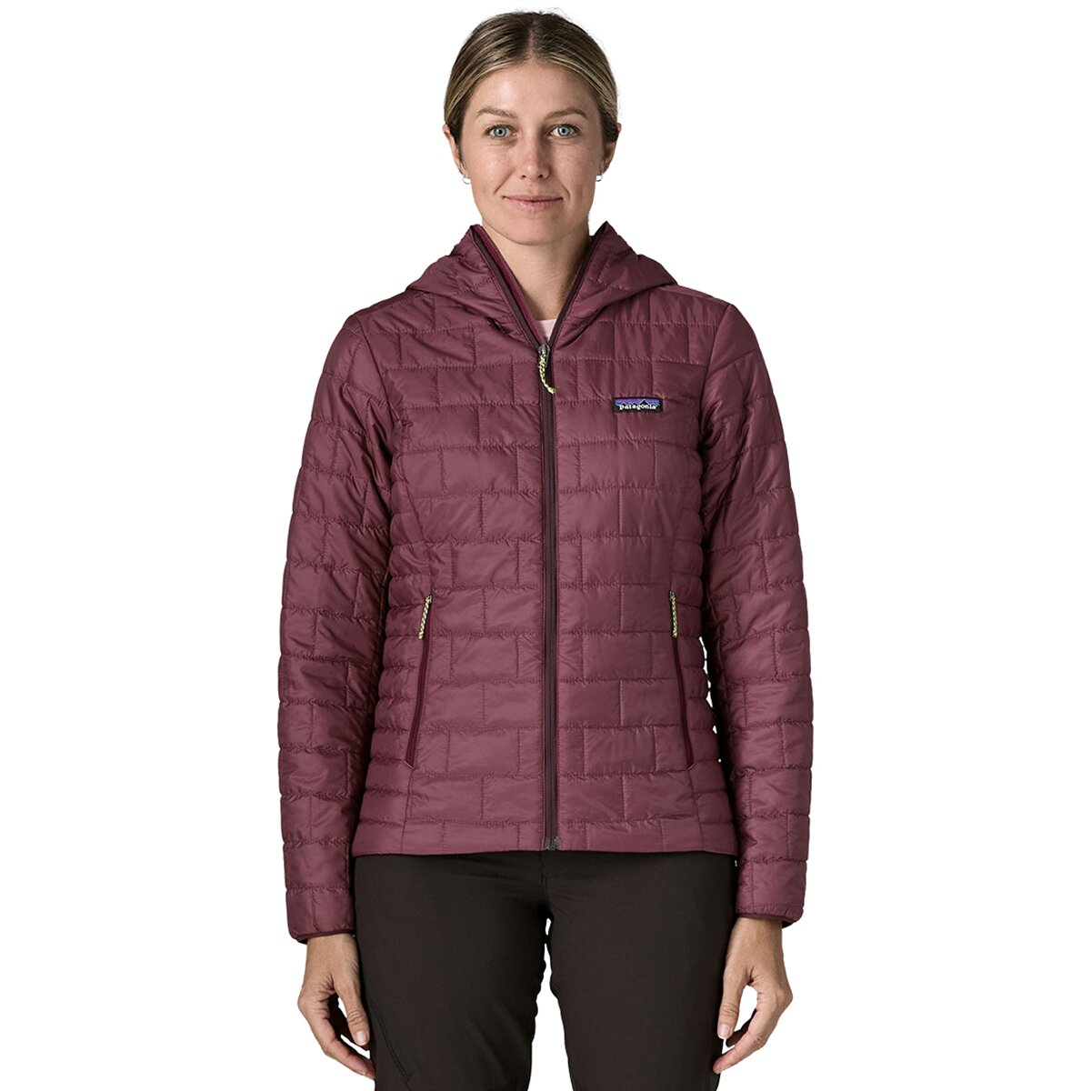 Image of Patagonia Nano Puff Insulated Hoodie - Women's Berry Fig, L