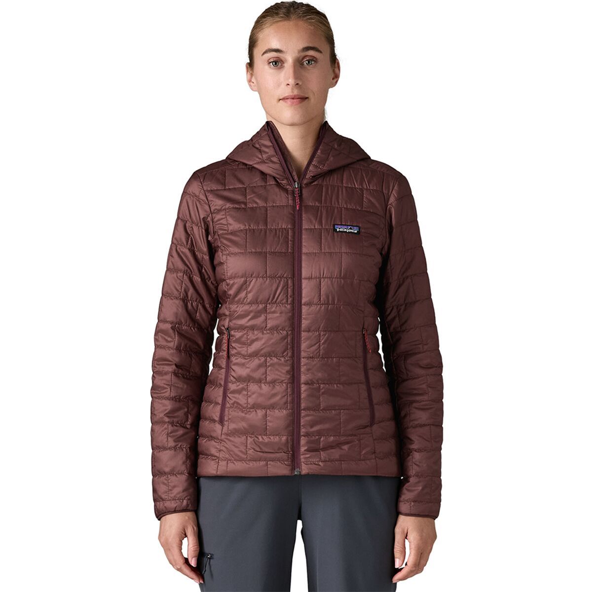 Image of Patagonia Nano Puff Hoodie - Women's Dark Ruby, XS