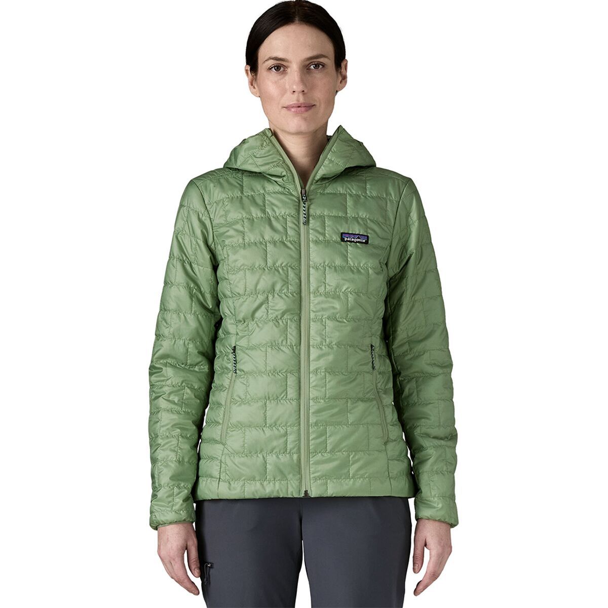 Image of Patagonia Nano Puff Hoodie - Women's Ellwood Green, XS