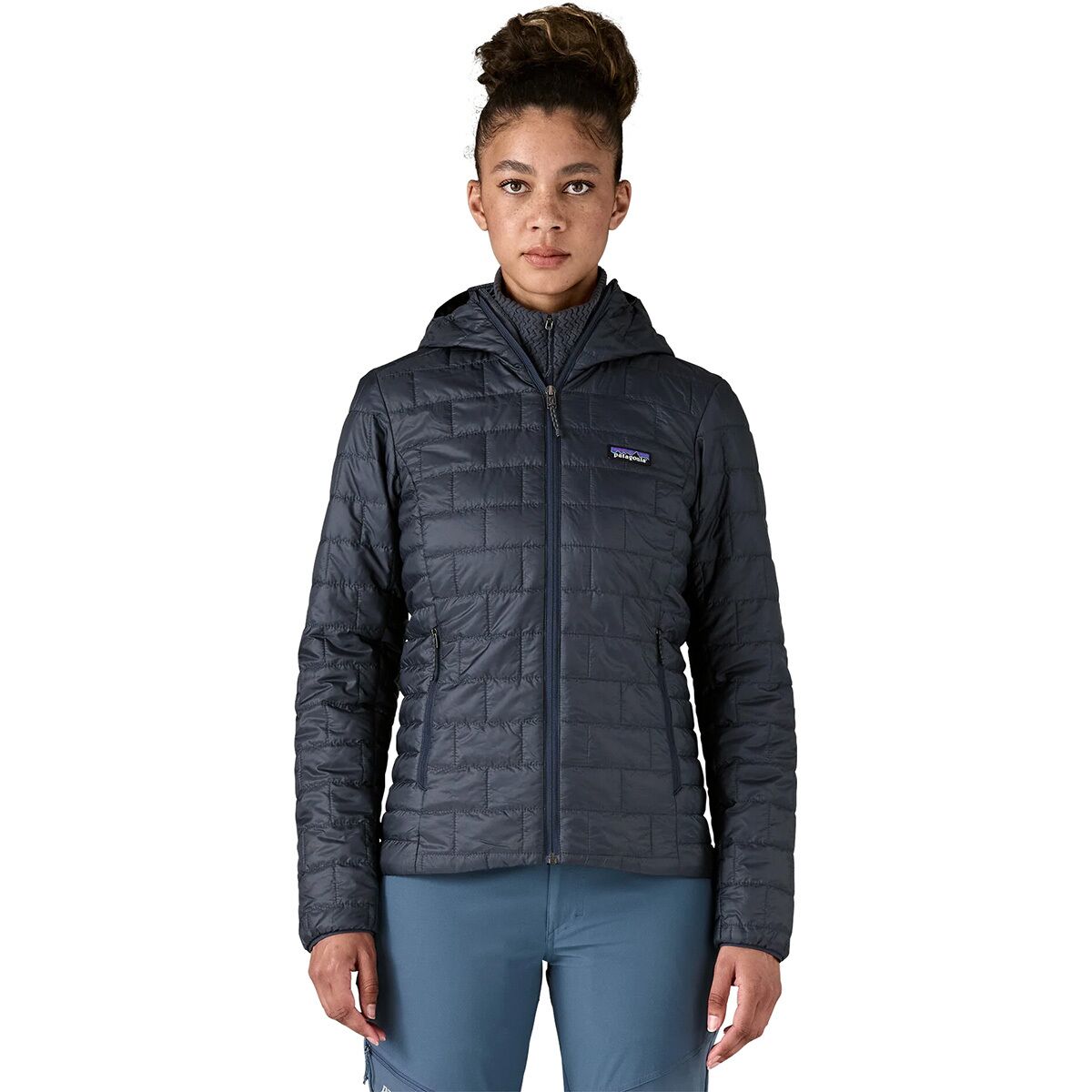 Image of Patagonia Nano Puff Insulated Hoodie - Women's Smolder Blue, L