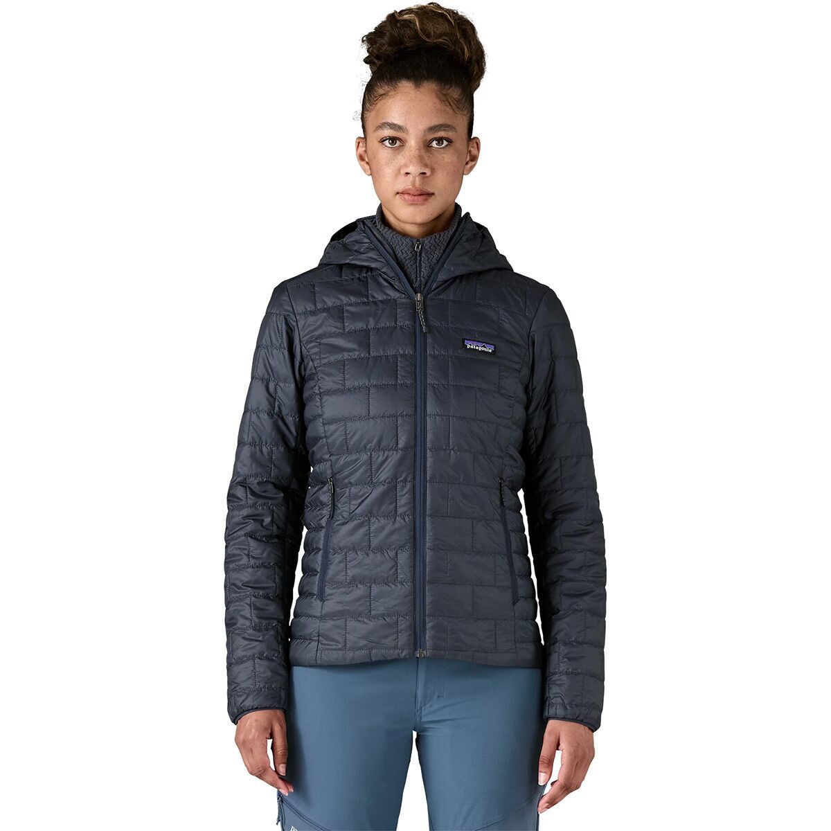 Image of Patagonia Nano Puff Insulated Hoodie - Women's Smolder Blue, S