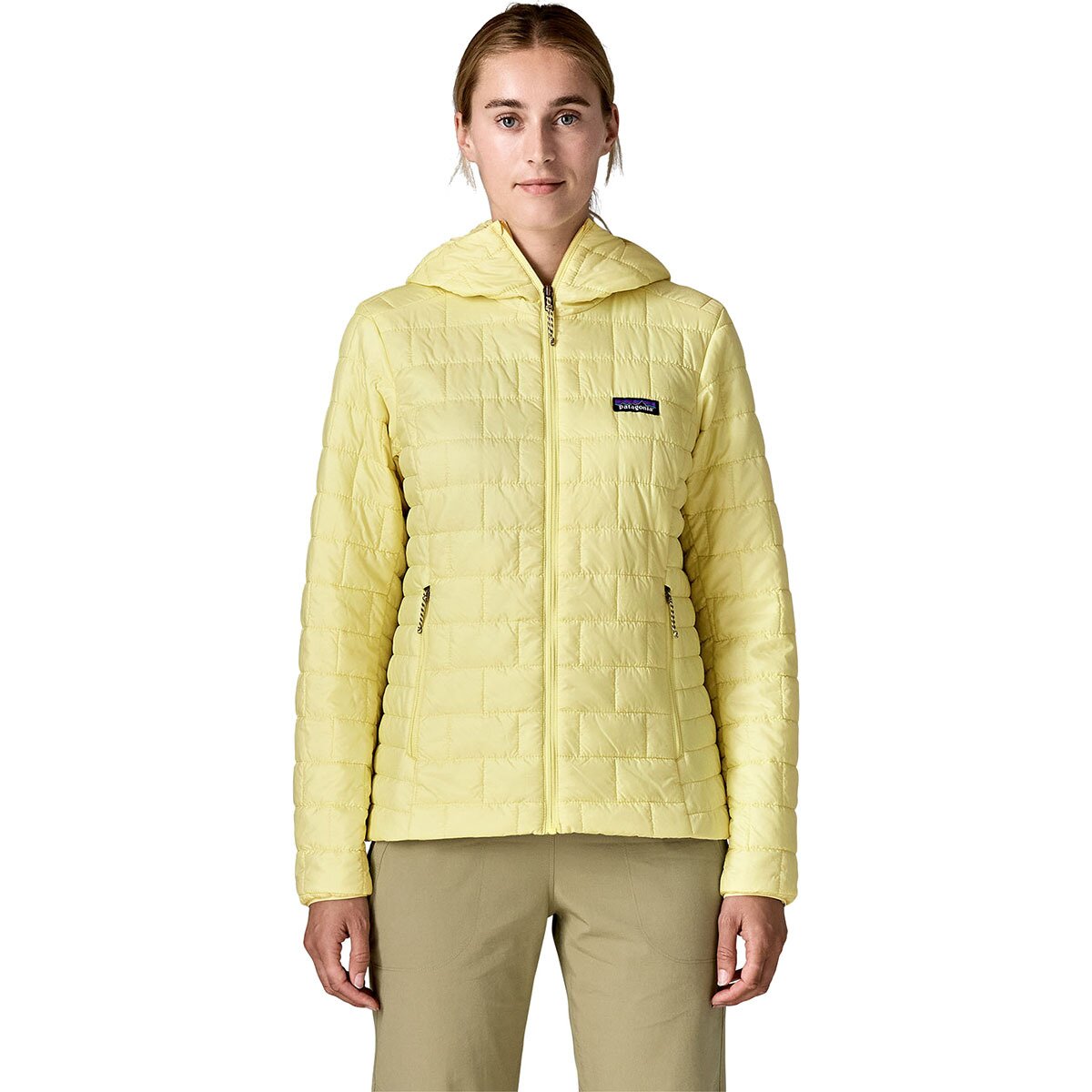 Image of Patagonia Nano Puff Insulated Hoodie - Women's Vellum Green, L