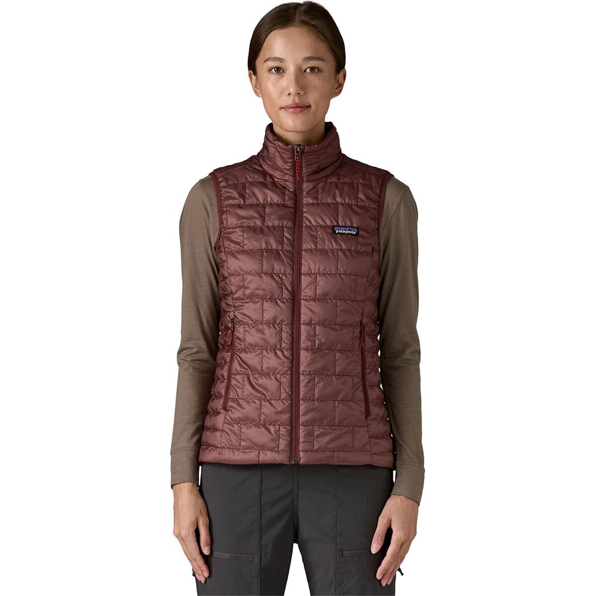 Image of Patagonia Nano Puff Vest - Women's Dark Ruby, M