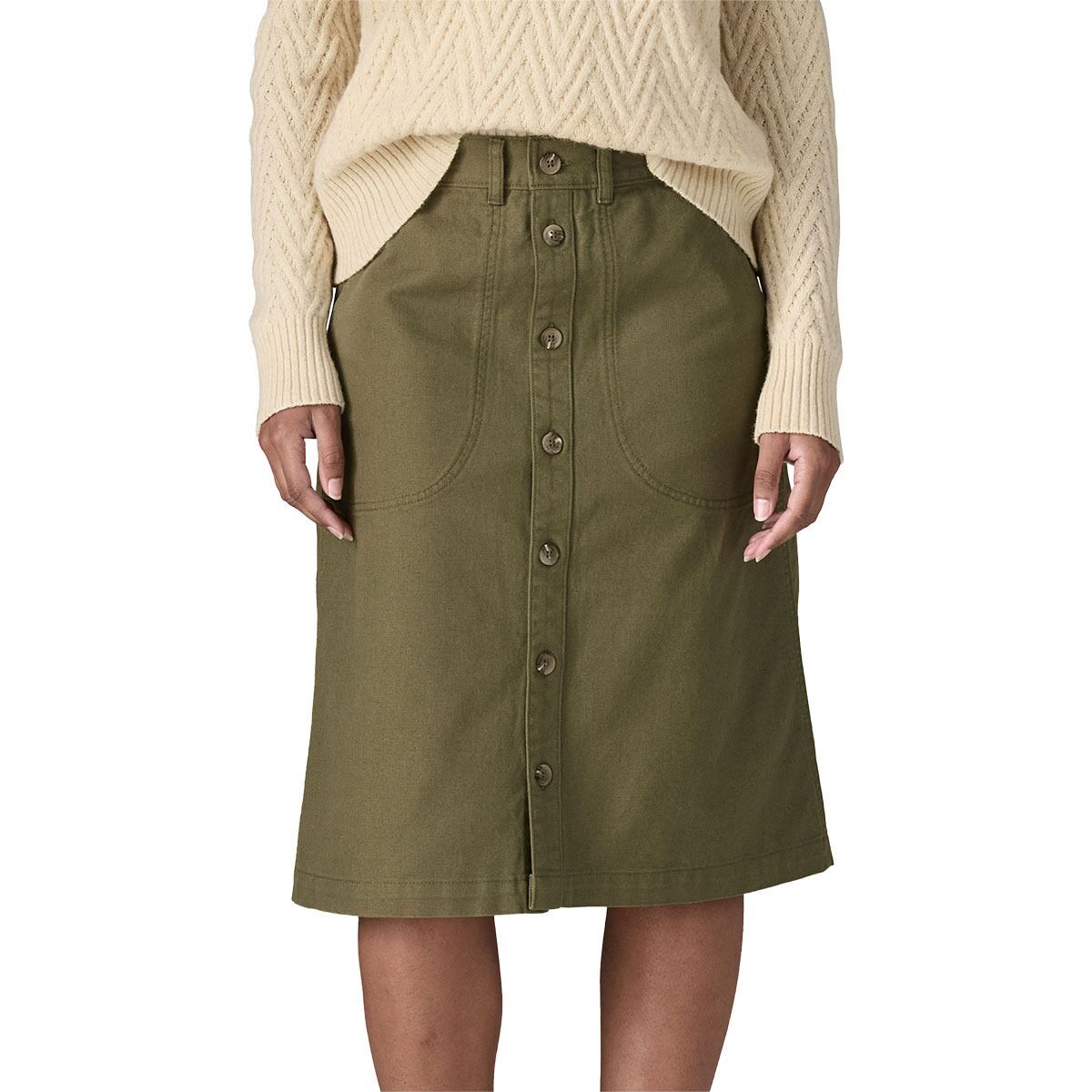 Image of Patagonia Point Reyes Canvas Skirt - Women's Basin Green, S