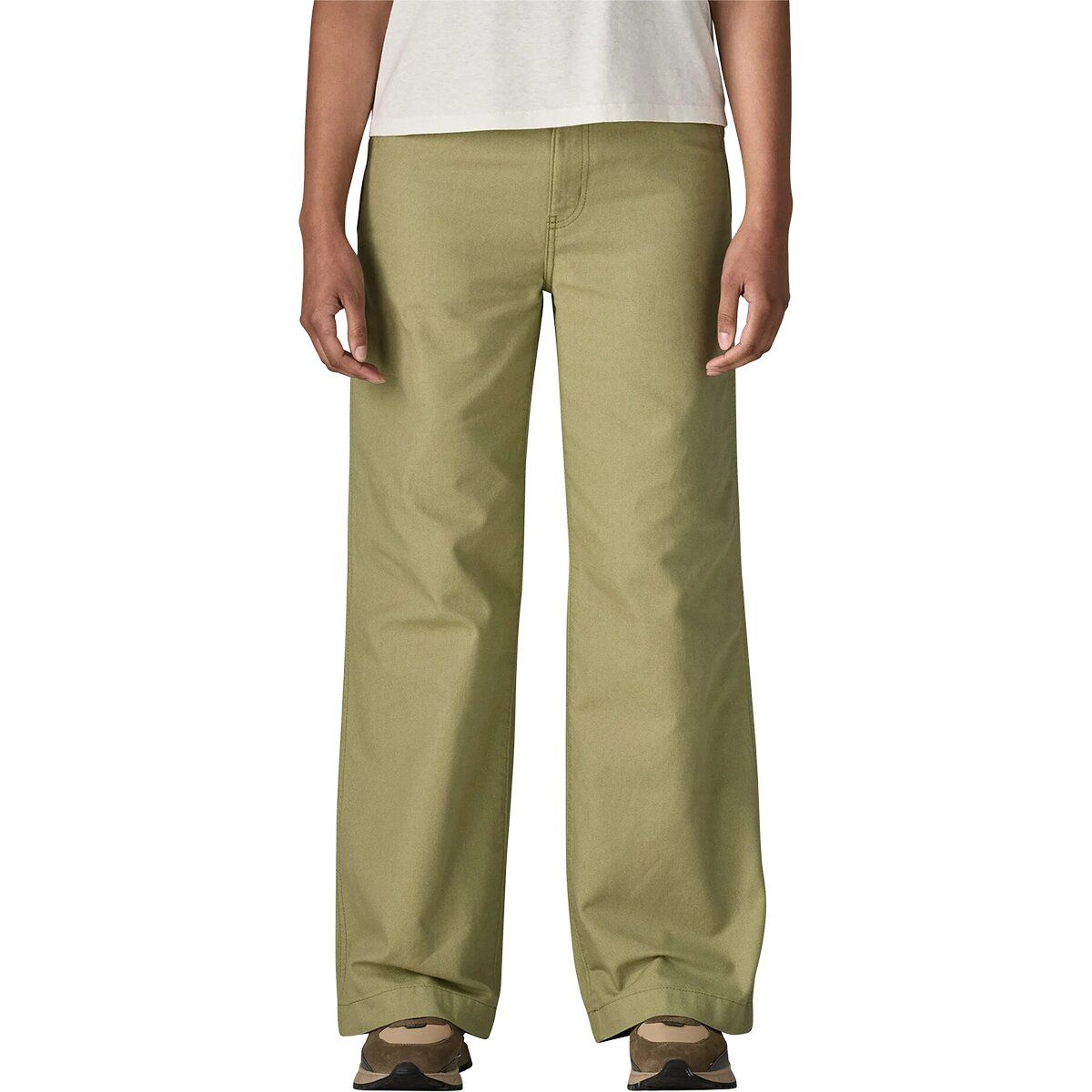Image of Patagonia Point Reyes Canvas Wide Leg Pant - Women's Gumtree Green, 6