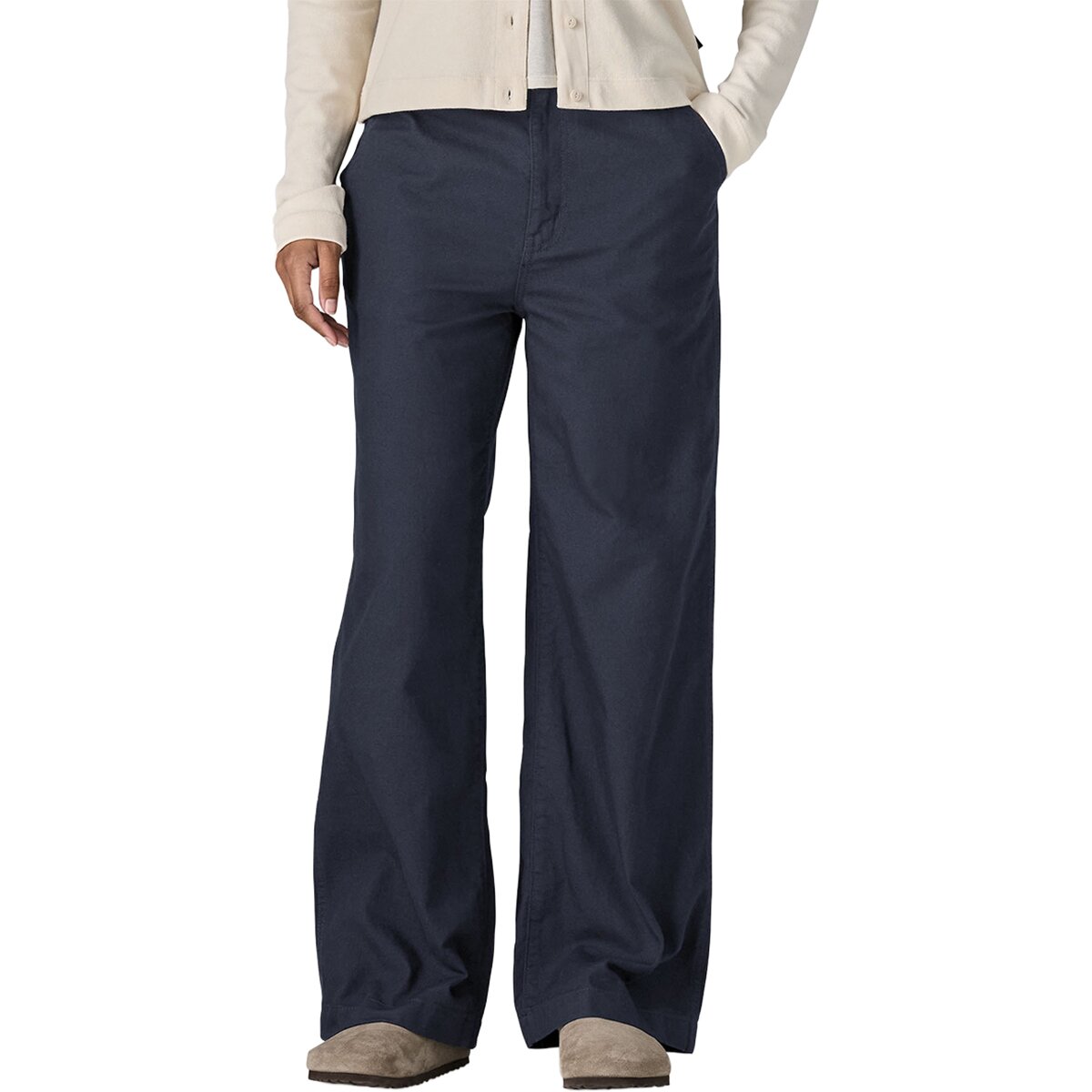 Image of Patagonia Point Reyes Canvas Wide Leg Pant - Women's Sunken Blue, 8