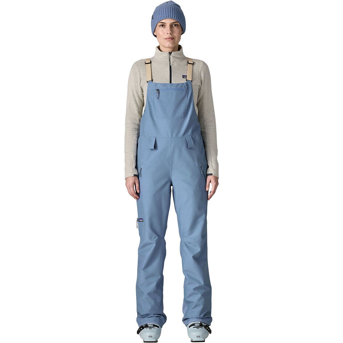 Image of Patagonia Powder Town Bib Pant - Women's Barnacle Blue, XL/Reg