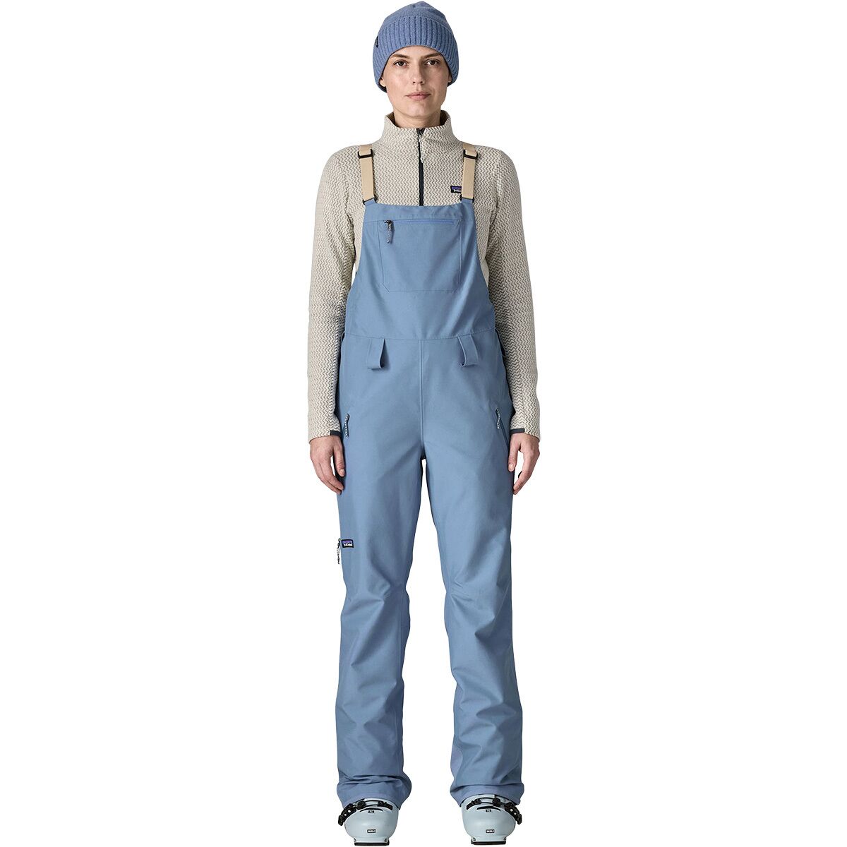 Image of Patagonia Powder Town Bib Pant - Women's Barnacle Blue, XL/Reg