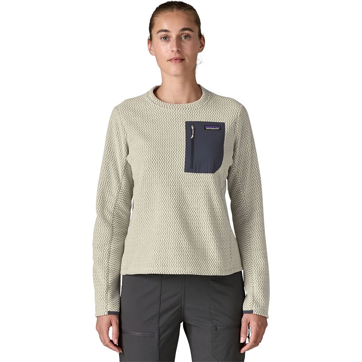 Image of Patagonia R1 Air Crew - Women's Wool White, XS