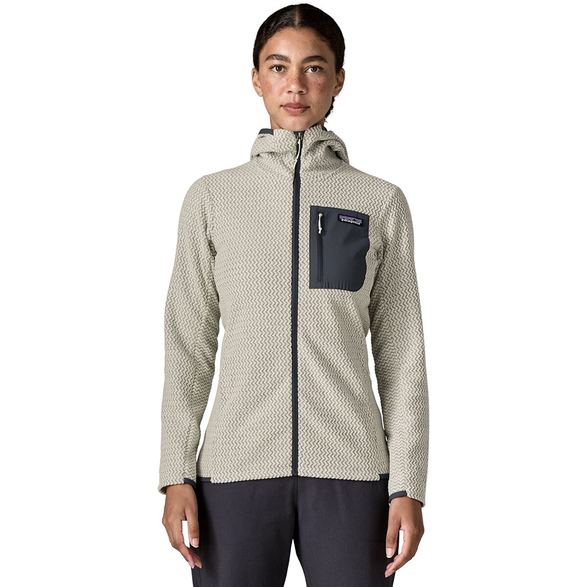 Image of Patagonia R1 Air Full-Zip Hoodie - Women's Birch White, M