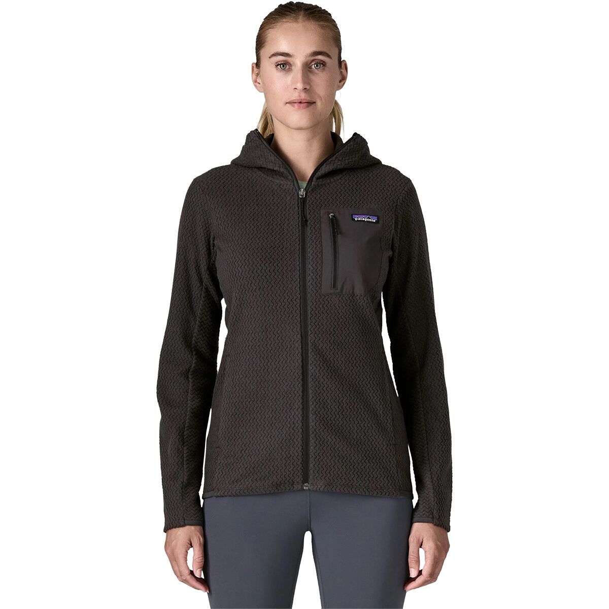 Image of Patagonia R1 Air Full-Zip Hoodie - Women's Black, L