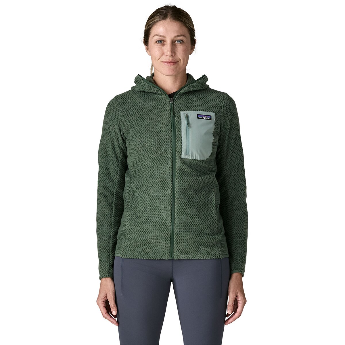 Image of Patagonia R1 Air Full-Zip Hoodie - Women's Canopy Green, S