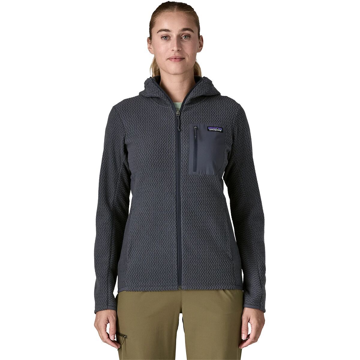 Image of Patagonia R1 Air Full-Zip Hoodie - Women's Smolder Blue, M