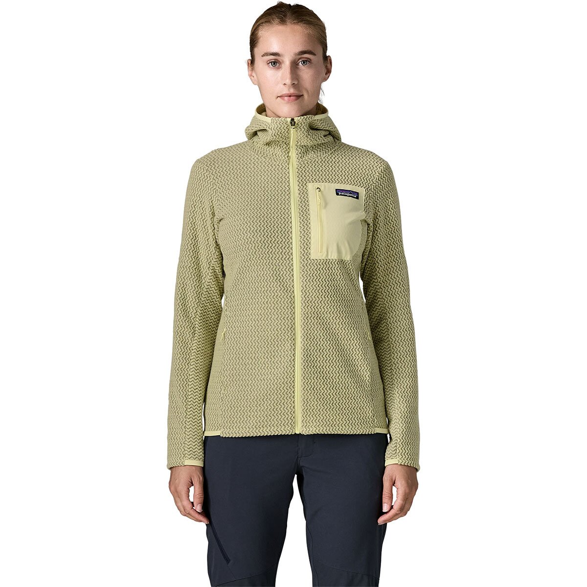 Image of Patagonia R1 Air Full-Zip Hoodie - Women's Vellum Green, M