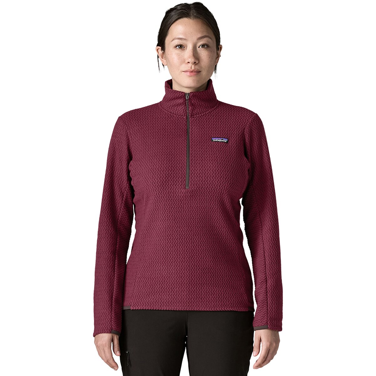 Image of Patagonia R1 Air Zip-Neck Fleece Pullover - Women's Berry Fig, XL
