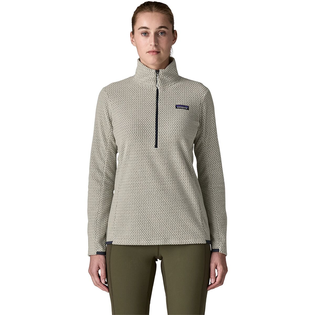 Image of Patagonia R1 Air Zip-Neck Fleece Pullover - Women's Birch White, XS