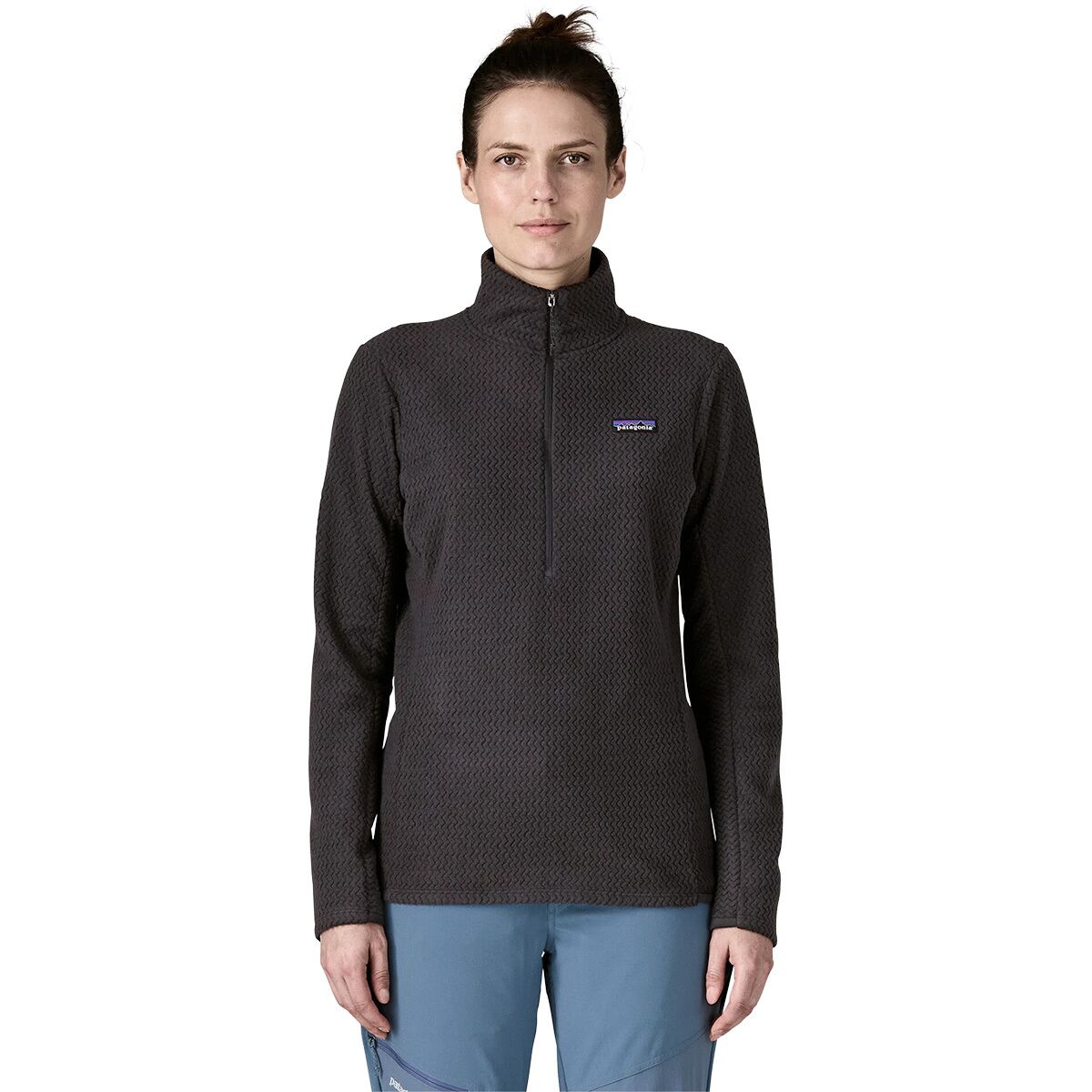 Image of Patagonia R1 Air Zip-Neck Fleece Pullover - Women's Black, XXS