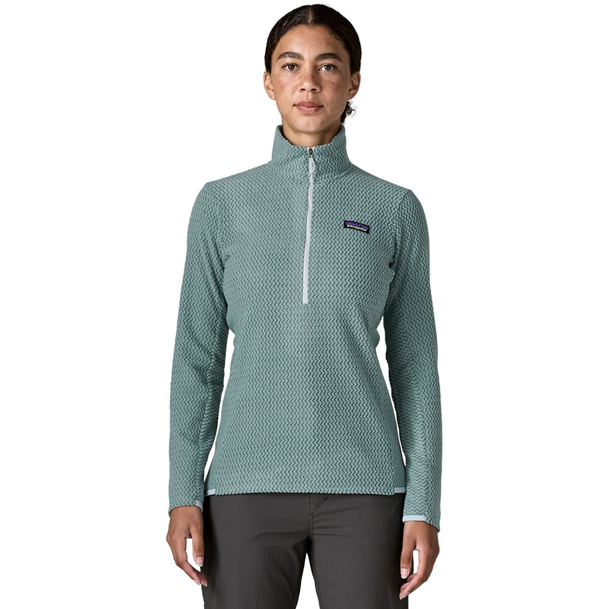 Image of Patagonia R1 Air Zip-Neck Fleece Pullover - Women's Blue Sage, S