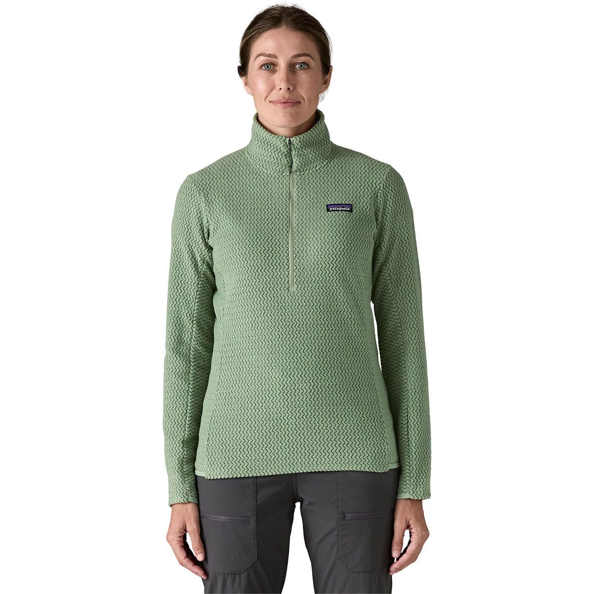 Image of Patagonia R1 Air Zip Neck Top - Women's Ellwood Green, L