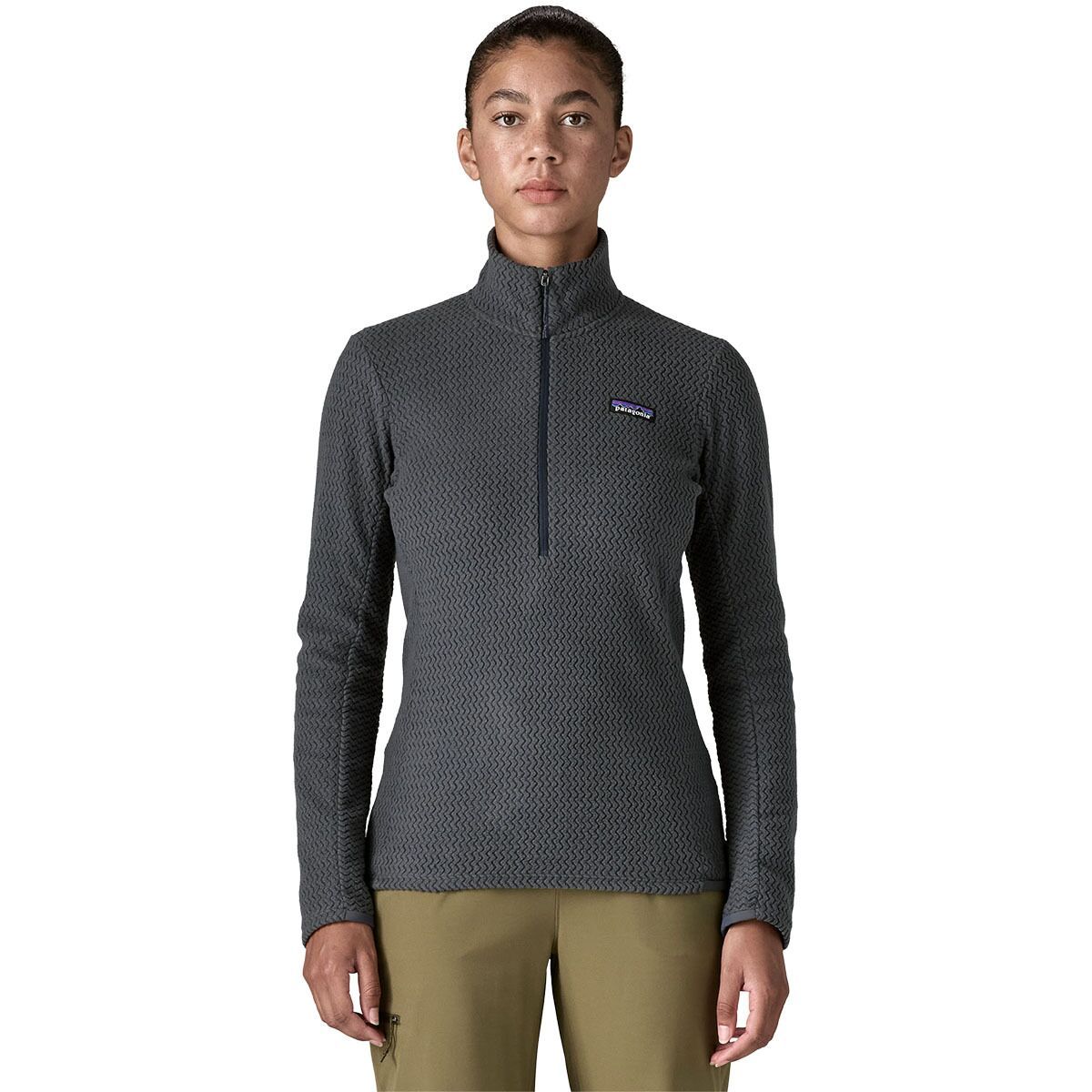 Image of Patagonia R1 Air Zip Neck Top - Women's Smolder Blue, XS