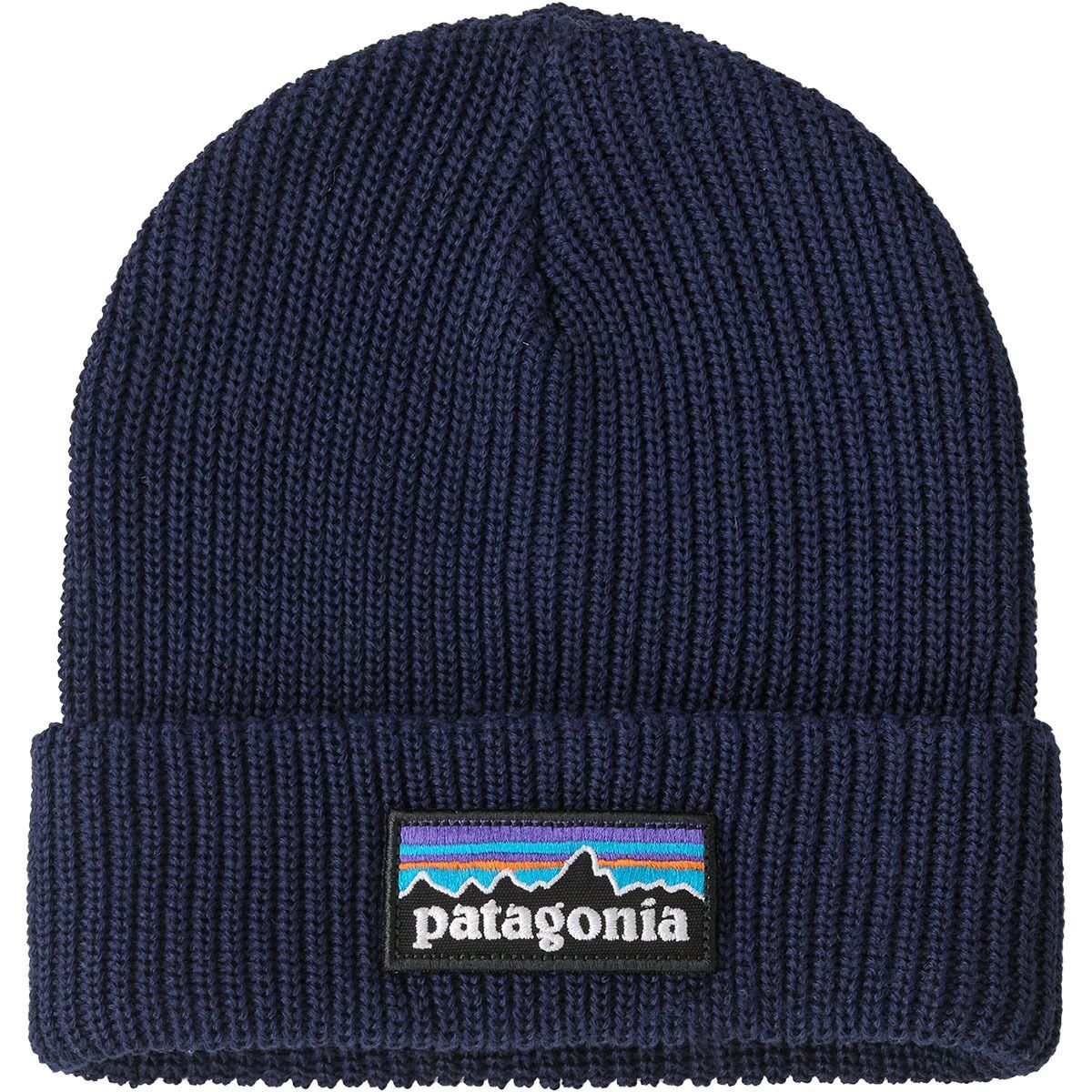 Image of Patagonia Logo Beanie - Kids' P-6 Logo: New Navy, One Size