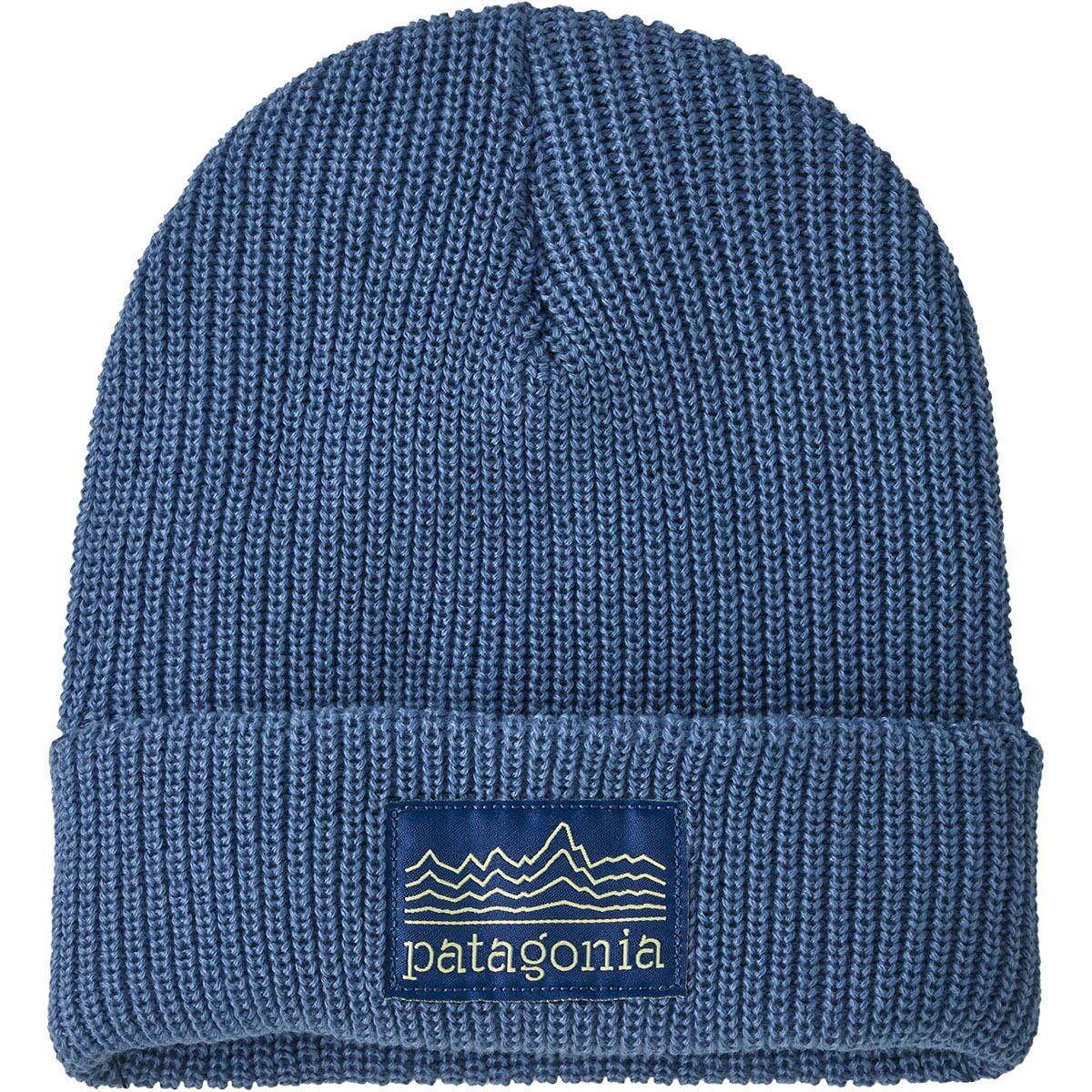 Patagonia Logo Beanie - Kids' Strata Stencil: Barnacle Blue, One Size